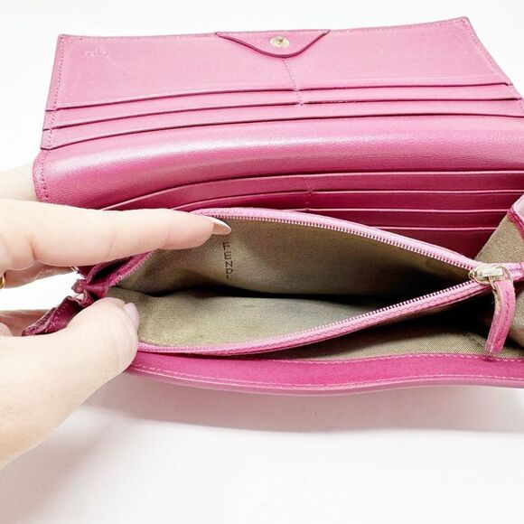FENDI | Textured Pink Metallic Long Wallet with Box, Dust Bag, Paperwork/Receipt - Picture 9 of 10